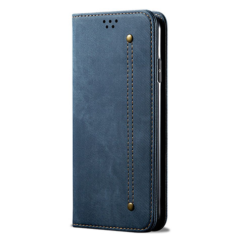 Funda de pano Cartera con Soporte H01 para Huawei Nova 7 SE 5G Azul