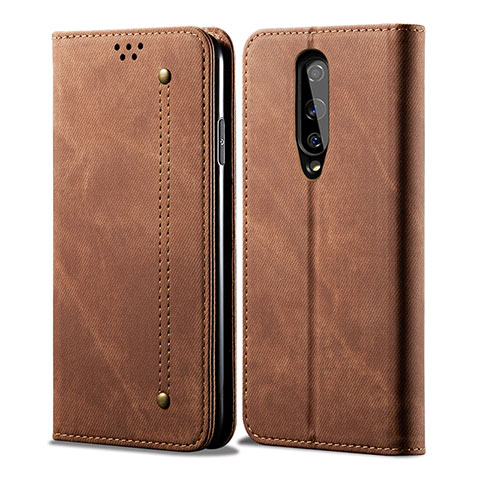 Funda de pano Cartera con Soporte H01 para OnePlus 8 Marron