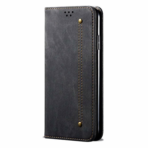 Funda de pano Cartera con Soporte H01 para Oppo A92 Negro