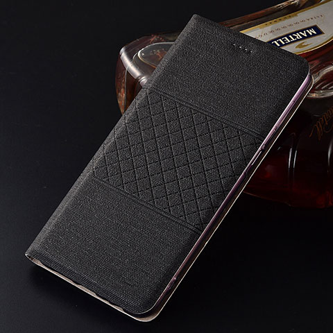 Funda de pano Cartera con Soporte H01 para Oppo R17 Pro Negro