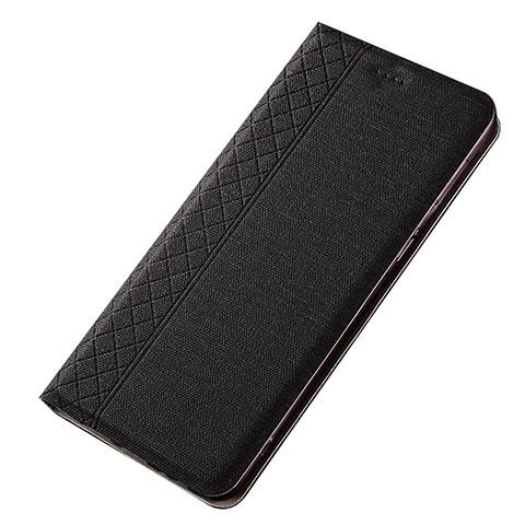 Funda de pano Cartera con Soporte H01 para Samsung Galaxy A70S Negro