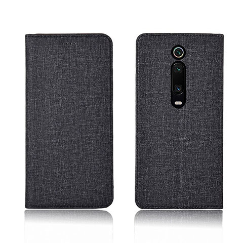 Funda de pano Cartera con Soporte H01 para Xiaomi Mi 9T Pro Negro