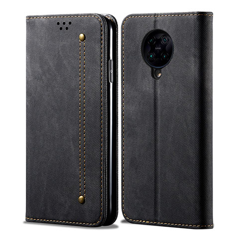 Funda de pano Cartera con Soporte H01 para Xiaomi Poco F2 Pro Negro