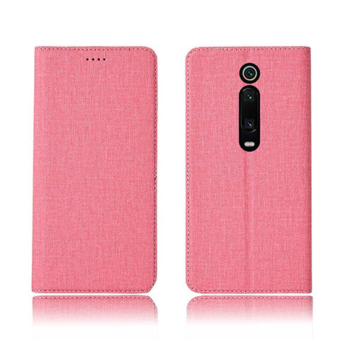 Funda de pano Cartera con Soporte H01 para Xiaomi Redmi K20 Rosa