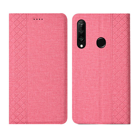 Funda de pano Cartera con Soporte H02 para Huawei Nova 4e Rosa