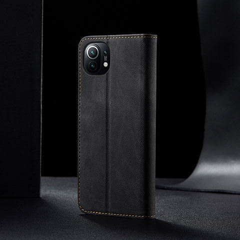 Funda de pano Cartera con Soporte H02 para Xiaomi Mi 11 5G Negro