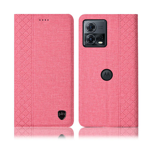 Funda de pano Cartera con Soporte H12P para Motorola Moto Edge 30 Fusion 5G Rosa