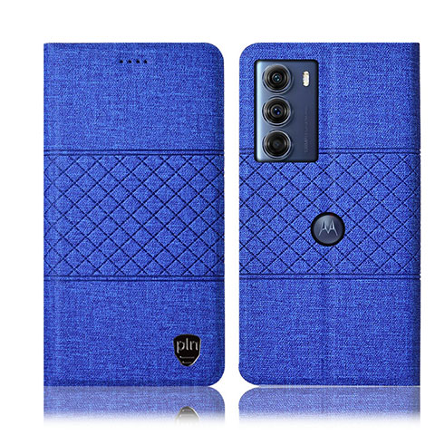 Funda de pano Cartera con Soporte H12P para Motorola Moto Edge S30 5G Azul