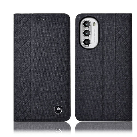 Funda de pano Cartera con Soporte H12P para Motorola Moto G71s 5G Negro