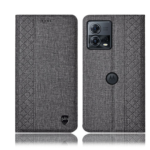 Funda de pano Cartera con Soporte H12P para Motorola Moto S30 Pro 5G Gris