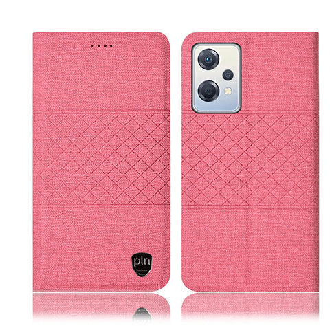 Funda de pano Cartera con Soporte H12P para OnePlus Nord CE 2 Lite 5G Rosa