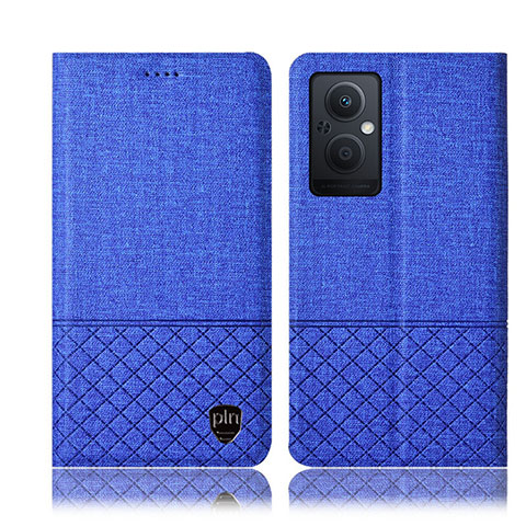 Funda de pano Cartera con Soporte H12P para OnePlus Nord N20 5G Azul