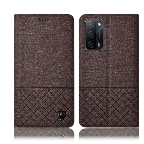 Funda de pano Cartera con Soporte H12P para Oppo A53s 5G Marron