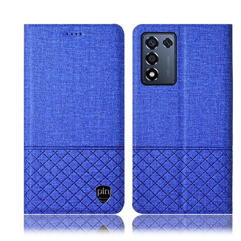 Funda de pano Cartera con Soporte H12P para Realme 9 SE 5G Azul