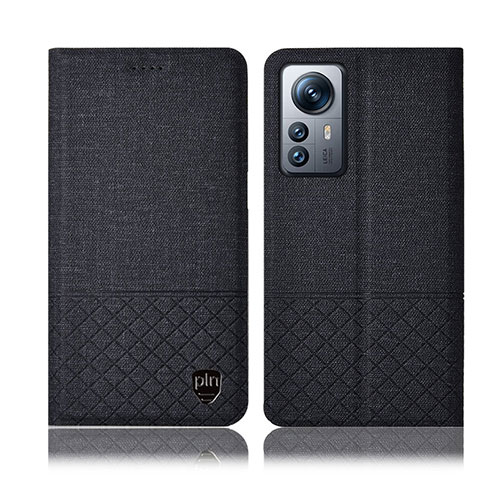 Funda de pano Cartera con Soporte H12P para Xiaomi Mi 12 Lite 5G Negro