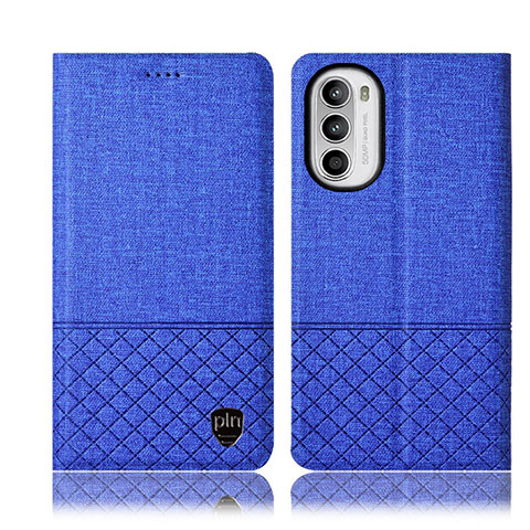 Funda de pano Cartera con Soporte H13P para Motorola Moto Edge (2022) 5G Azul