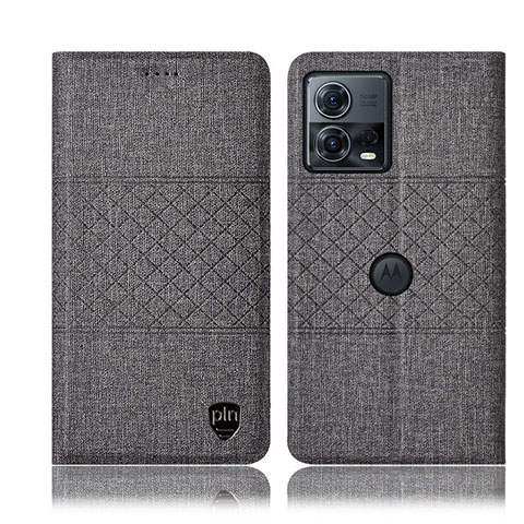 Funda de pano Cartera con Soporte H13P para Motorola Moto Edge 30 Fusion 5G Gris