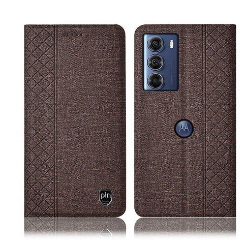 Funda de pano Cartera con Soporte H13P para Motorola Moto Edge S30 5G Marron