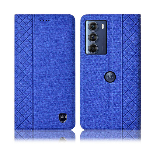 Funda de pano Cartera con Soporte H13P para Motorola Moto G200 5G Azul