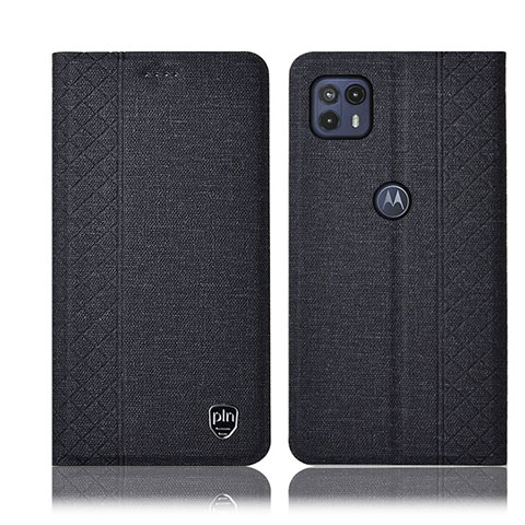 Funda de pano Cartera con Soporte H13P para Motorola Moto G50 5G Negro