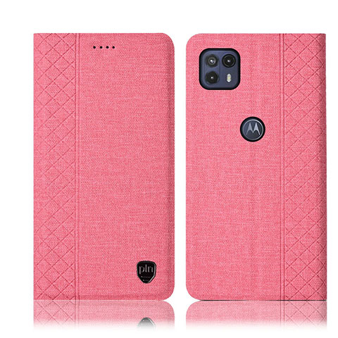 Funda de pano Cartera con Soporte H13P para Motorola Moto G50 5G Rosa