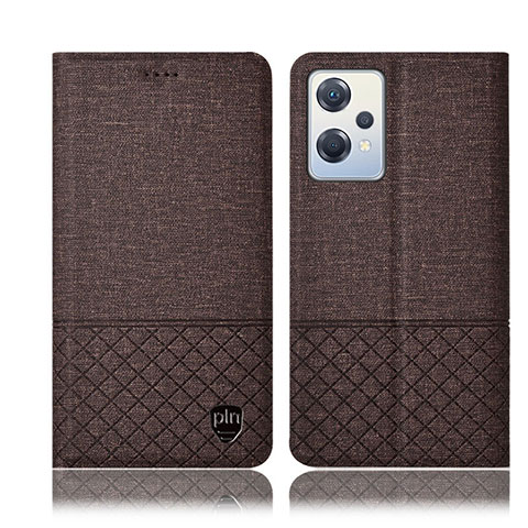 Funda de pano Cartera con Soporte H13P para OnePlus Nord CE 2 Lite 5G Marron