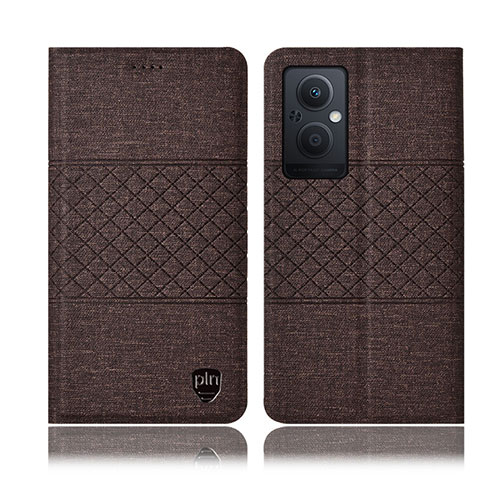 Funda de pano Cartera con Soporte H13P para OnePlus Nord N20 5G Marron