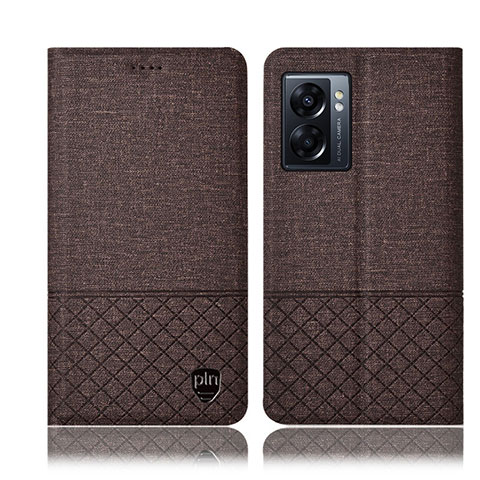 Funda de pano Cartera con Soporte H13P para OnePlus Nord N300 5G Marron