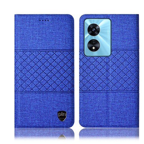 Funda de pano Cartera con Soporte H13P para Oppo A1 Pro 5G Azul