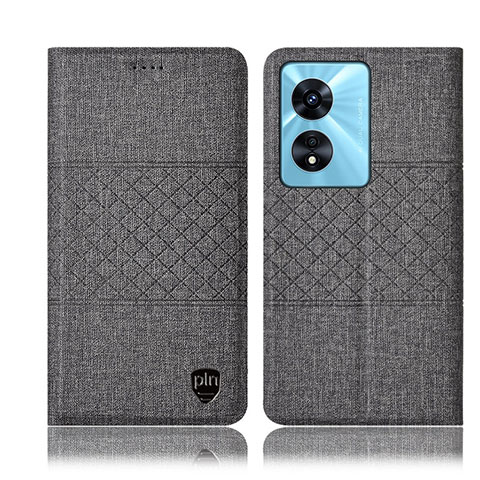 Funda de pano Cartera con Soporte H13P para Oppo A1 Pro 5G Gris