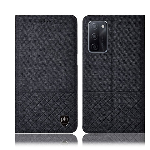 Funda de pano Cartera con Soporte H13P para Oppo A55S 5G Negro