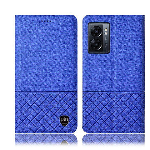 Funda de pano Cartera con Soporte H13P para Oppo A56S 5G Azul