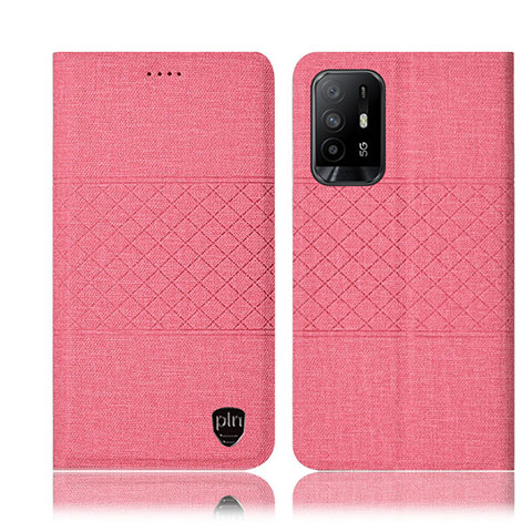 Funda de pano Cartera con Soporte H13P para Oppo A94 5G Rosa