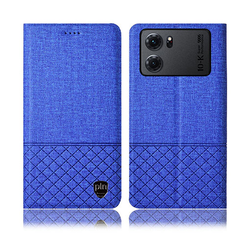 Funda de pano Cartera con Soporte H13P para Oppo K10 5G Azul