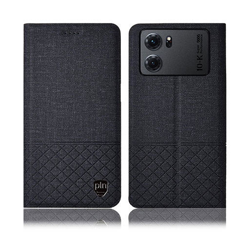 Funda de pano Cartera con Soporte H13P para Oppo K10 5G Negro