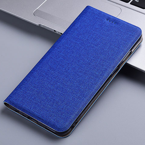 Funda de pano Cartera con Soporte H13P para Realme C20A Azul