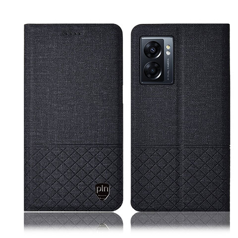 Funda de pano Cartera con Soporte H13P para Realme V23 5G Negro