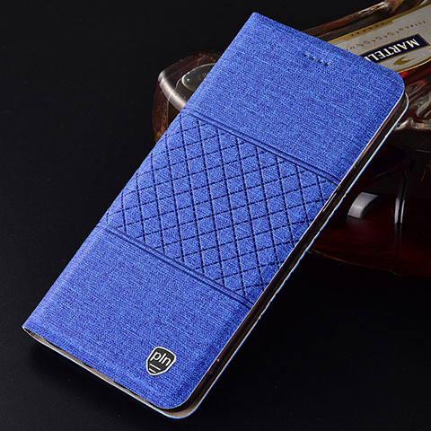 Funda de pano Cartera con Soporte H13P para Samsung Galaxy S21 Ultra 5G Azul