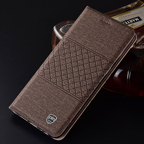 Funda de pano Cartera con Soporte H13P para Samsung Galaxy S21 Ultra 5G Marron