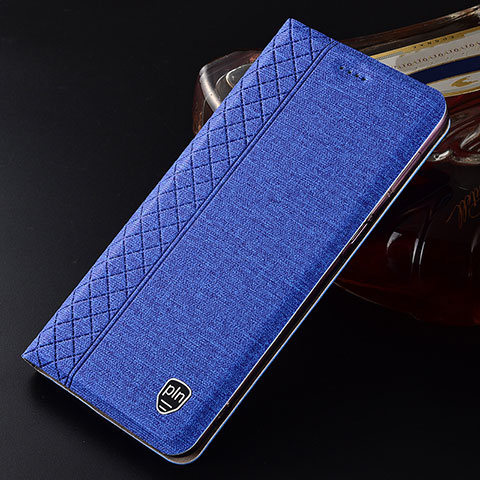 Funda de pano Cartera con Soporte H13P para Samsung Galaxy S22 5G Azul