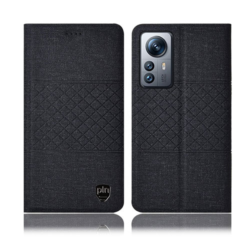 Funda de pano Cartera con Soporte H13P para Xiaomi Mi 12 5G Negro