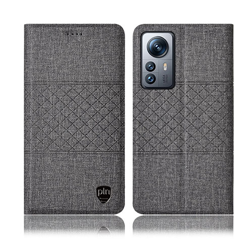 Funda de pano Cartera con Soporte H13P para Xiaomi Mi 12 Lite 5G Gris