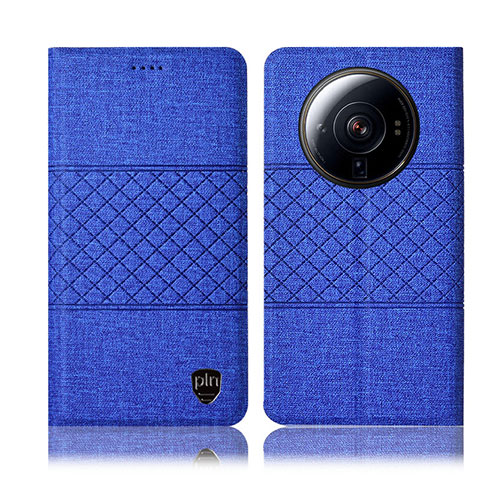 Funda de pano Cartera con Soporte H13P para Xiaomi Mi 12 Ultra 5G Azul