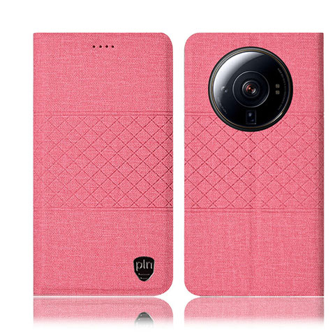 Funda de pano Cartera con Soporte H13P para Xiaomi Mi 12 Ultra 5G Rosa