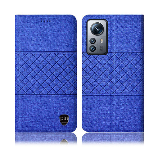 Funda de pano Cartera con Soporte H13P para Xiaomi Mi 12S 5G Azul