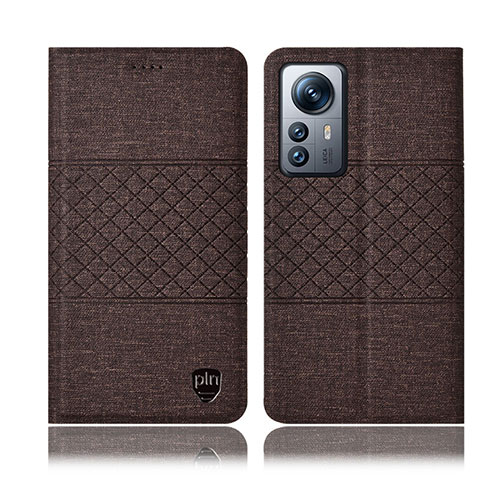 Funda de pano Cartera con Soporte H13P para Xiaomi Mi 12S 5G Marron