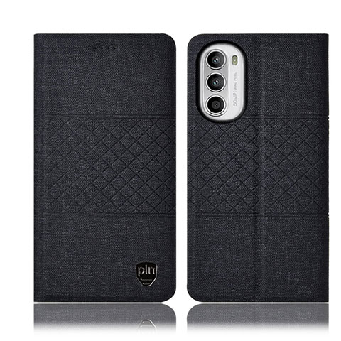 Funda de pano Cartera con Soporte H14P para Motorola Moto Edge (2022) 5G Negro