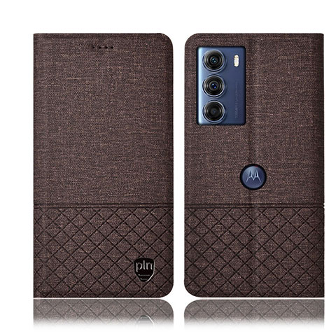 Funda de pano Cartera con Soporte H14P para Motorola Moto Edge S30 5G Marron