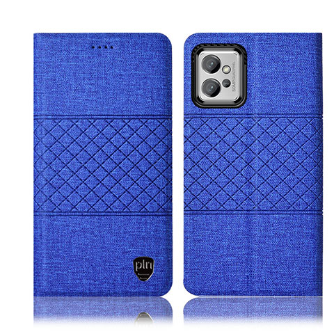 Funda de pano Cartera con Soporte H14P para Motorola Moto G32 Azul