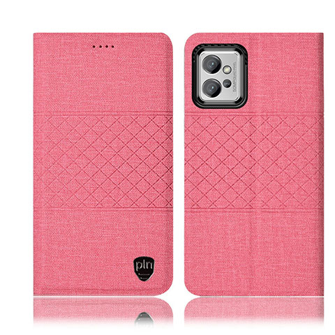 Funda de pano Cartera con Soporte H14P para Motorola Moto G32 Rosa